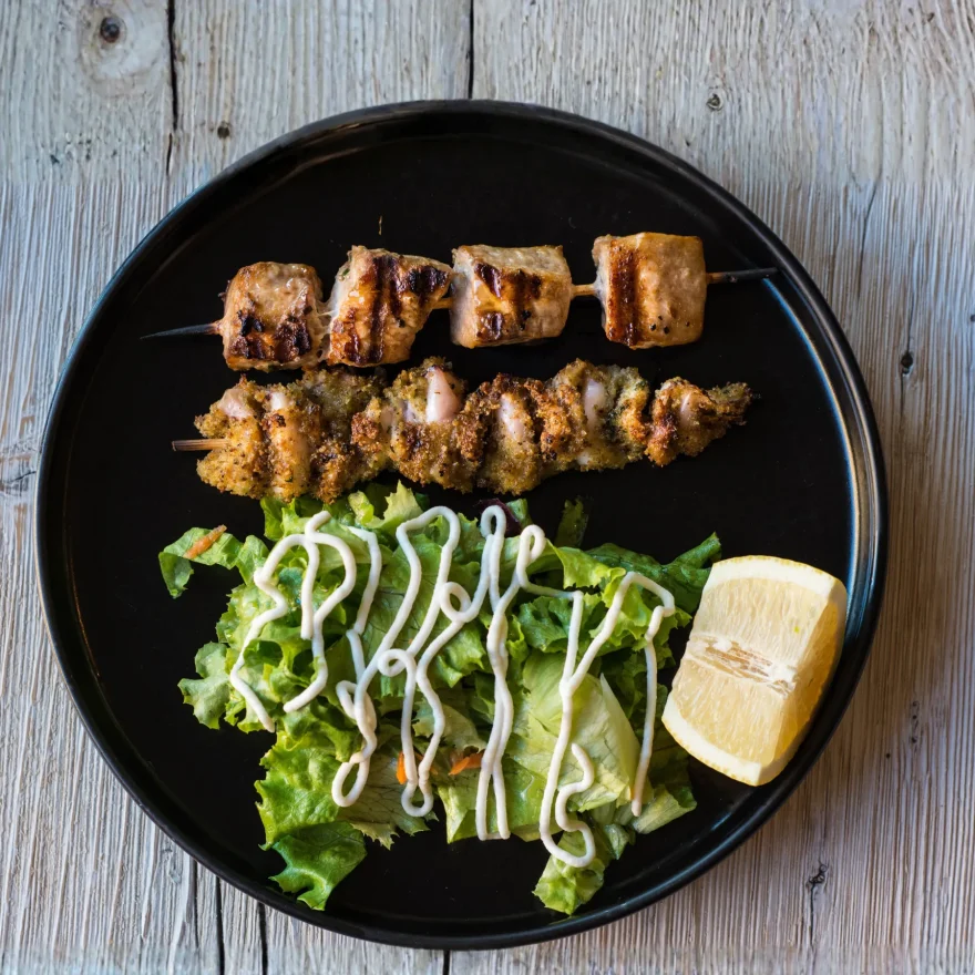 Spiedini di calamari e pesce spada - cinquesapori Bologna